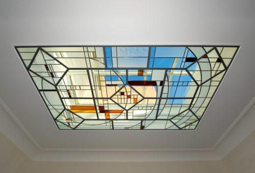 Modern art glass for an old mansion in Tongeren